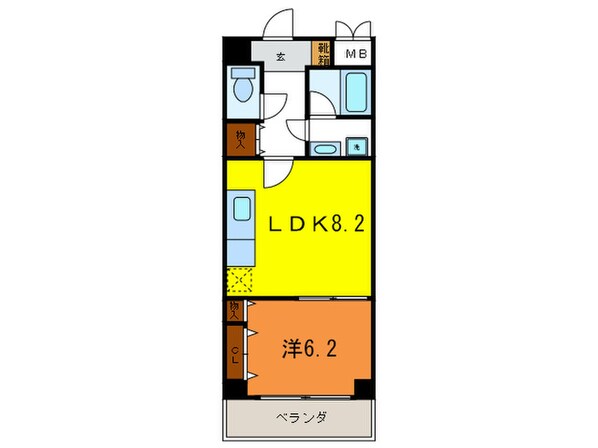 メゾンフロ－ラの物件間取画像